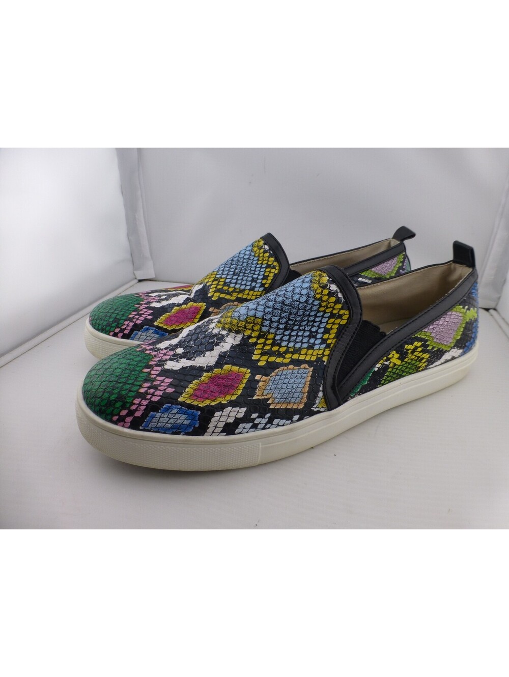 Fergalicious by Fergie Women's Multicolor Snakeskin Print Slip On Comfort M15